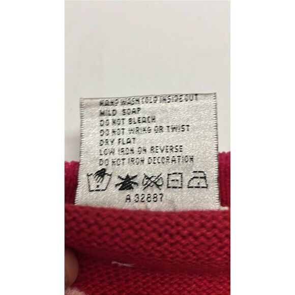 The Quacker Factory Valentine Cardigan Sweater Beaded Hearts Red/Pink Medium - Picture 16 of 16